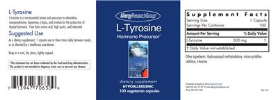 Photo of the Allergy Research Group L-Tyrosine label