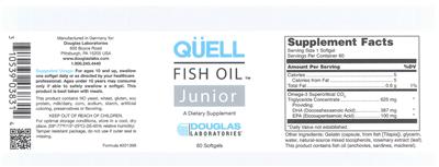 Photo of the Douglas Laboratories Quell Fish Oil Junior label
