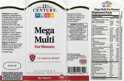 Photo of the 21st Century Mega Multi for Women label