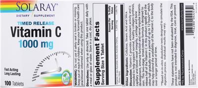 Vitamin C 1000 mg Timed Release