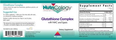 Photo of the NutriCology Glutathione Complex label