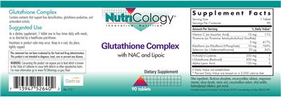 Photo of the NutriCology Glutathione Complex label