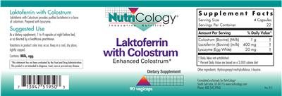 Photo of the NutriCology Laktoferrin with Colostrum label