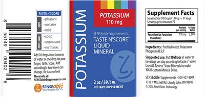 Taste N'Score Liquid Potassium 110 mg