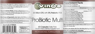 Photo of the Vinco ProBiotic Multi label