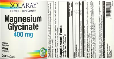Magnesium Glycinate 400 mg
