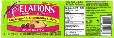 Photo of the Elations Healthier Joints Cranberry Apple label