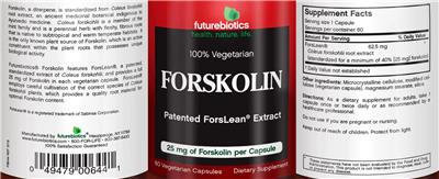 Photo of the Futurebiotics Forskolin 25 mg label