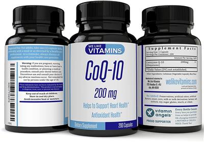 Photo of the We Like Vitamins CoQ-10 200 mg label