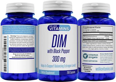 Photo of the We Like Vitamins DIM 300 mg with Black Pepper label