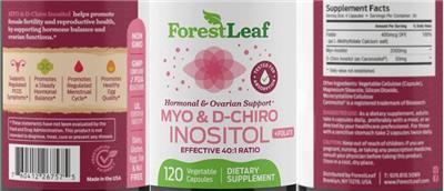 Photo of the ForestLeaf Myo & D-Chiro Inositol label