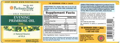 Evening Primrose Oil 500 mg