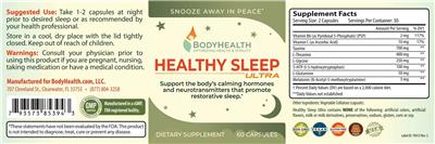 Photo of the BodyHealth Healthy Sleep Ultra label