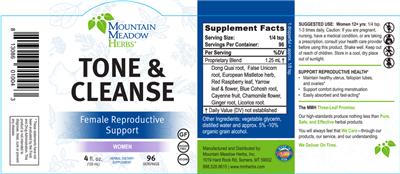 Photo of the Mountain Meadow Herbs Tone & Cleanse label