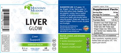 Photo of the Mountain Meadow Herbs Liver Glow label