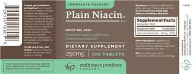 Plain Niacin 250 mg