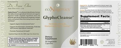 Photo of the ecoNugenics GlyphoCleanse label