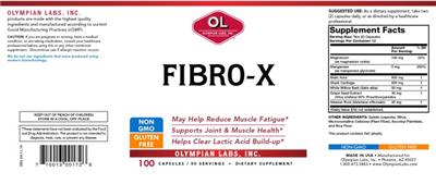 Photo of the OL Olympian Labs Fibro-X label