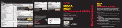 Photo of the GNC Mega Men High Potency EPA & DHA label