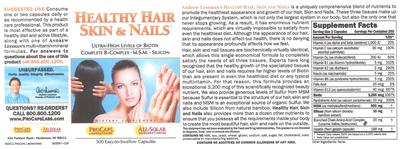 Photo of the ProCaps Laboratories Healthy Hair Skin & Nails label