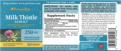 Milk Thistle Extract 250 mg