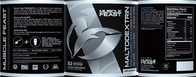Photo of the Muscle Feast Maltodextrin Unflavored label