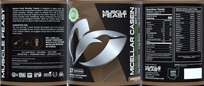 Photo of the Muscle Feast Micellar Casein Chocolate label