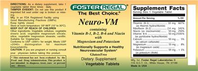 Photo of the Foster Regal Neuro-VM label