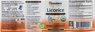 Photo of the Himalaya Licorice label