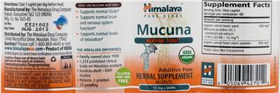 Photo of the Himalaya Mucuna label