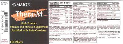 Photo of the Major Thera-M label