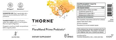Photo of the Thorne FloraMend Prime Probiotic label