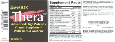 Photo of the Major Thera label