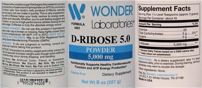 D-Ribose 5.0 Powder 5,000 mg