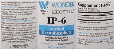 Photo of the Wonder Laboratories IP-6 label