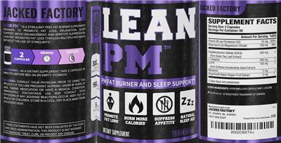 Photo of the Jacked Factory Lean PM label