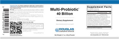 Label of Multi-Probiotic 40 Billion