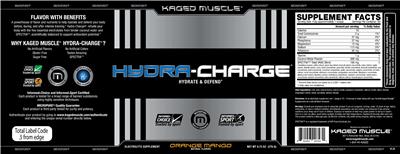 Photo of the Kaged Muscle Hydra-Charge Orange Mango label