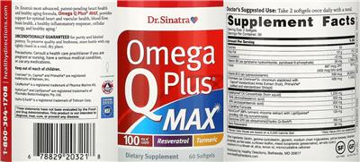 Photo of the Dr. Sinatra Omega Q Plus Max label