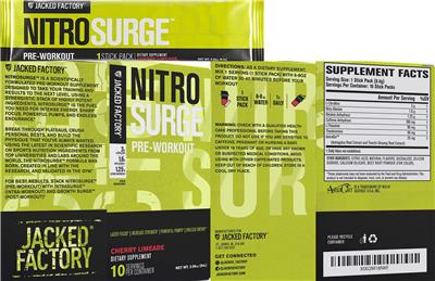Photo of the Jacked Factory JF Nitrosurge Cherry Limeade label