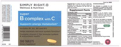 Photo of the Simply Right Super B Complex with C label