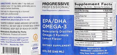 Photo of the Progressive Professional from Progressive Laboratories EPA/DHA Omega-3 Lemon Flavor label