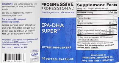 Photo of the Progressive Professional from Progressive Laboratories EPA-DHA Super label
