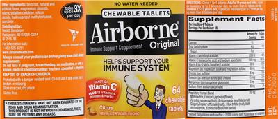 Photo of the Airborne Airborne Original Citrus label