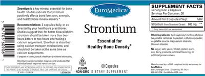 Photo of the EuroMedica Strontium label