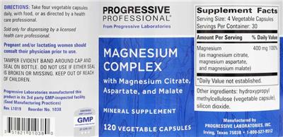 Photo of the Progressive Professional from Progressive Laboratories Magnesium Complex label