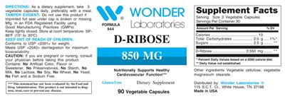 D-Ribose 850 mg
