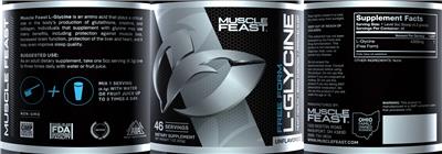 Photo of the Muscle Feast Free Form L-Glycine Unflavored label