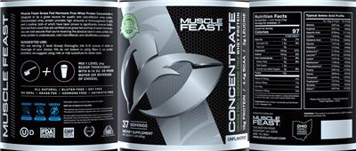 Photo of the Muscle Feast Concentrate Unflavored label
