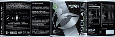 Photo of the Muscle Feast Isolate Whey Protein Unflavored label